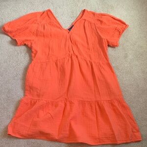 GAP Women's Orange V-Neck Dress